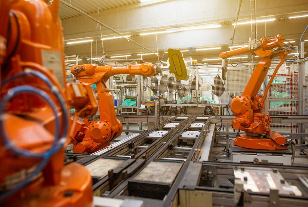 Robots at logistics system