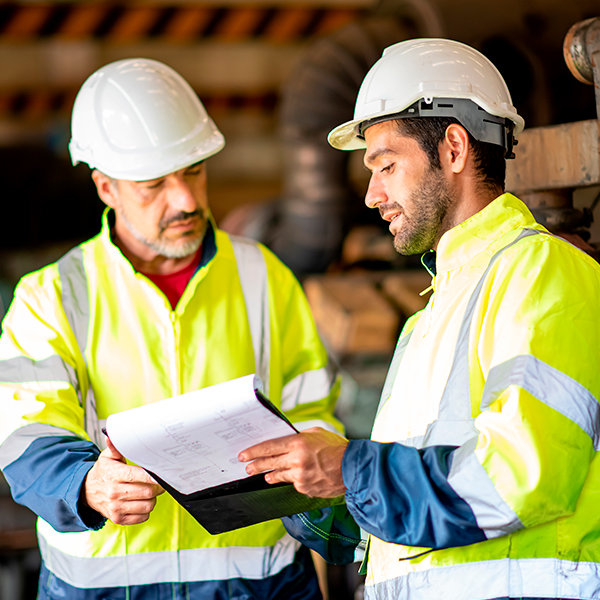 Site managers discussing