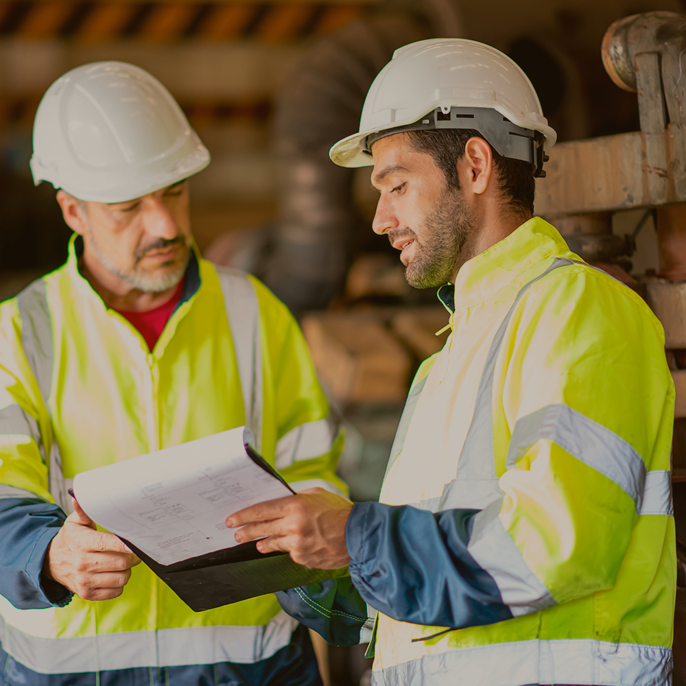 HSE manager talking with site manager