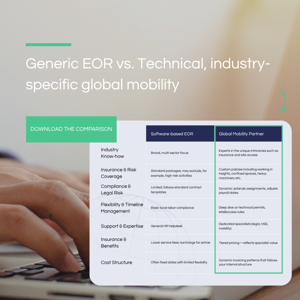 Generic EOR vs. Technical industry specific global mobility