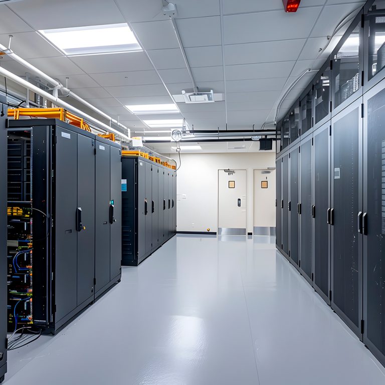 Inside a data center ready for commissioning